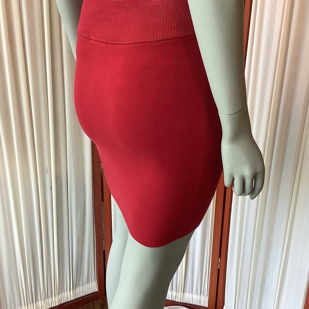 Express NWT Skirt Women's Red Stretch Pencil Pull On Bodycon Small - Picture 4 of 8